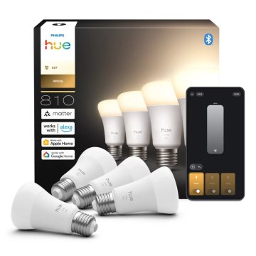 Set da 4 lampadine LED dimmerabili Philips Hue WHITE E27/7W/230V 2700K