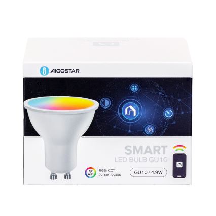 Set da 4 lampadine LED RGBW dimmerabili Smart GU10/4,9W/230V 2700-6500K - Aigostar