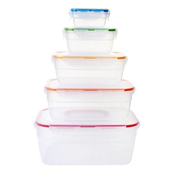 Set da 5 contenitori per alimenti LOCK