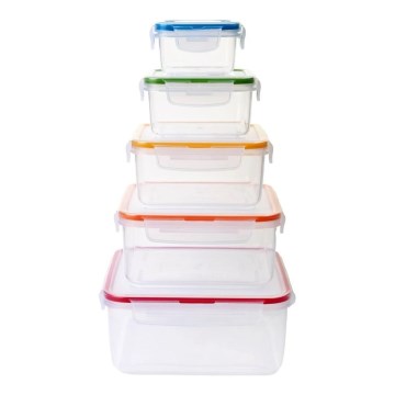 Set da 5 contenitori per alimenti LOCK