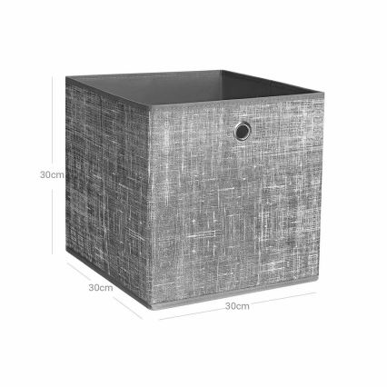 Set da 6 contenitori CURAN 30x30x30 cm, grigio