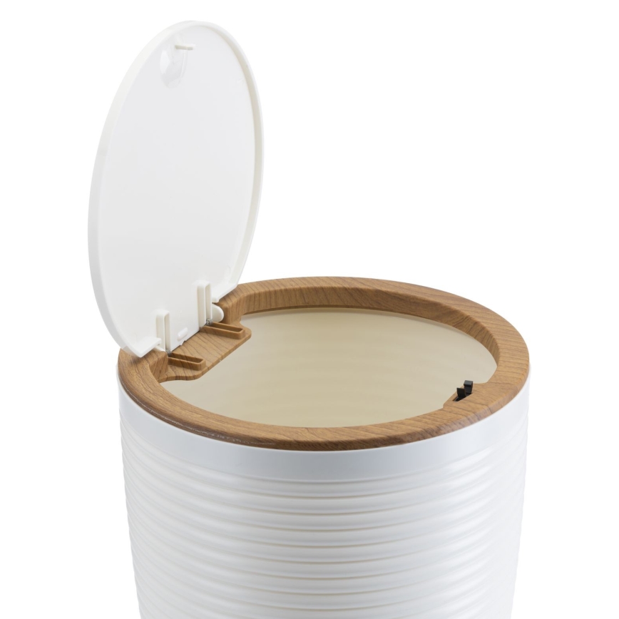 Set da bagno CAROL 5 pz bianco/marrone