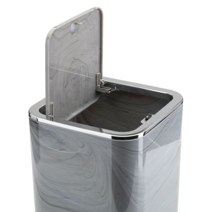 Set da bagno GRIS 5 pz grigio/cromo lucido