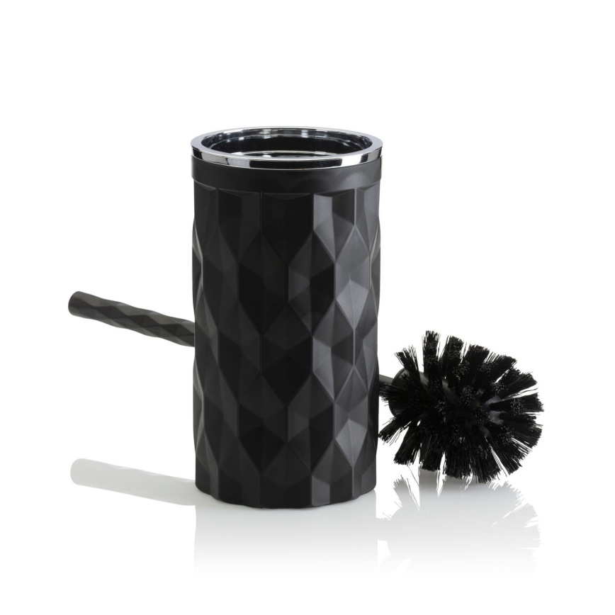 Set da bagno REINA 5 pz nero/cromo lucido