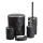 Set da bagno REINA 5 pz nero/cromo lucido