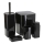 Set da bagno SIERRA 5 pz nero