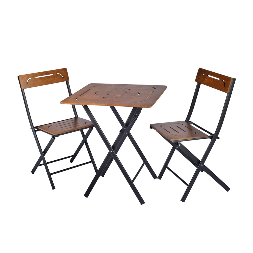 Set da balcone in legno/metallo