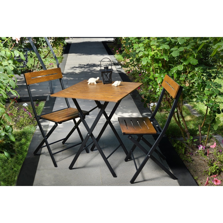 Set da balcone in legno/metallo