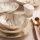 Set da pranzo 26 pezzi in porcellana, beige/marrone