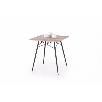 Set da pranzo KABIR 70x70 cm rovere/nero