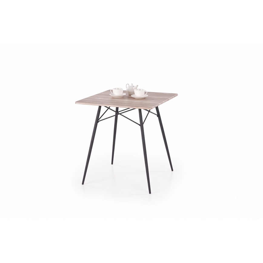 Set da pranzo KABIR 70x70 cm rovere/nero