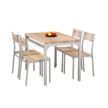 Set da pranzo MALCOLM 110x70 cm metallo/rovere sonoma