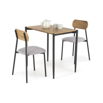 Set da pranzo NANDO 84x54 cm grigio/marrone/nero