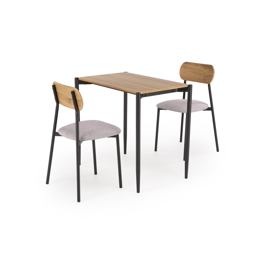 Set da pranzo NANDO 84x54 cm grigio/marrone/nero
