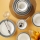 Set da tavola 12 pezzi bianco/nero/porcellana