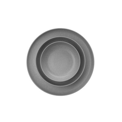 Set da tavola 12 pezzi in porcellana grigia