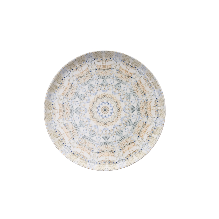 Set da tavola 12 pezzi in porcellana multicolore