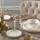 Set da tavola 16 pezzi beige/dorato in porcellana