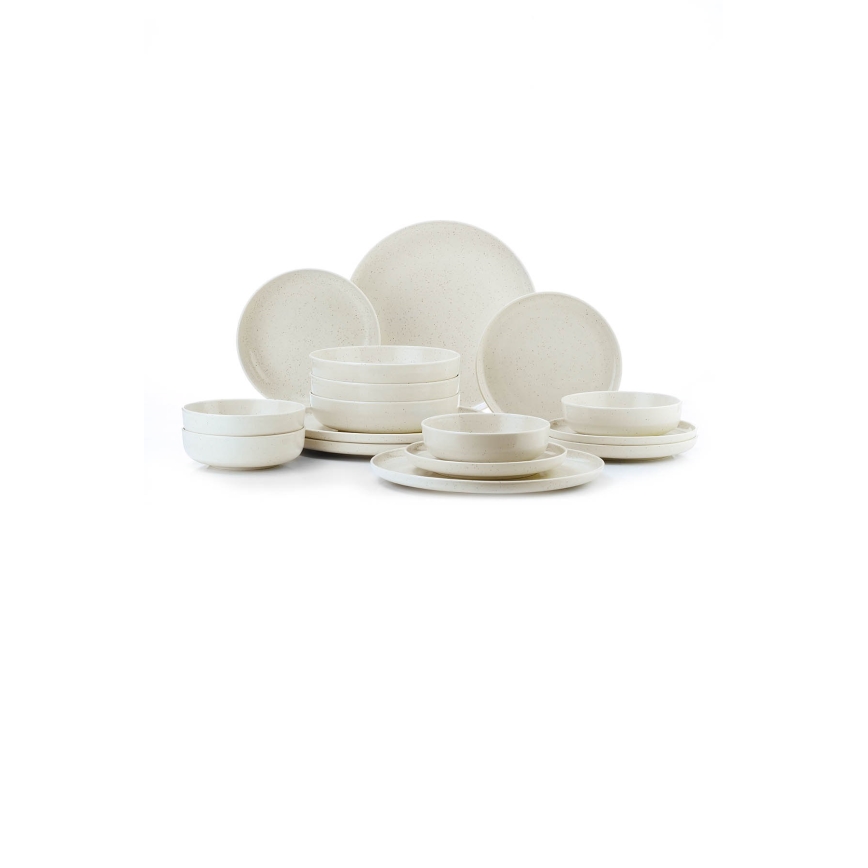 Set da tavola 16 pezzi beige/porcellana