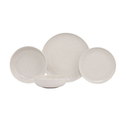Set da tavola 16 pezzi beige/porcellana