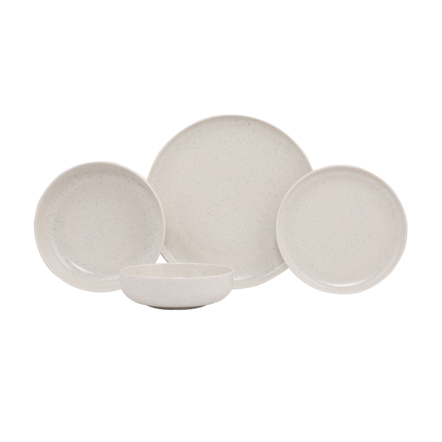 Set da tavola 16 pezzi beige/porcellana