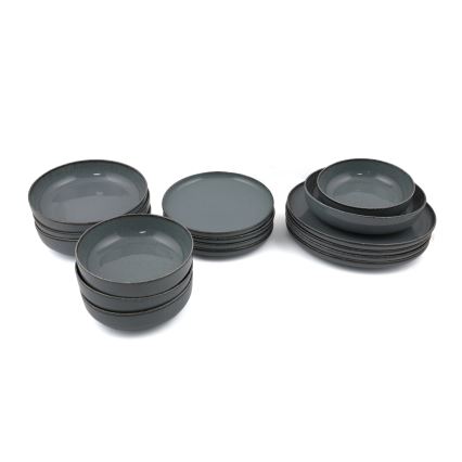 Set da tavola 16 pezzi grigio/porcellana