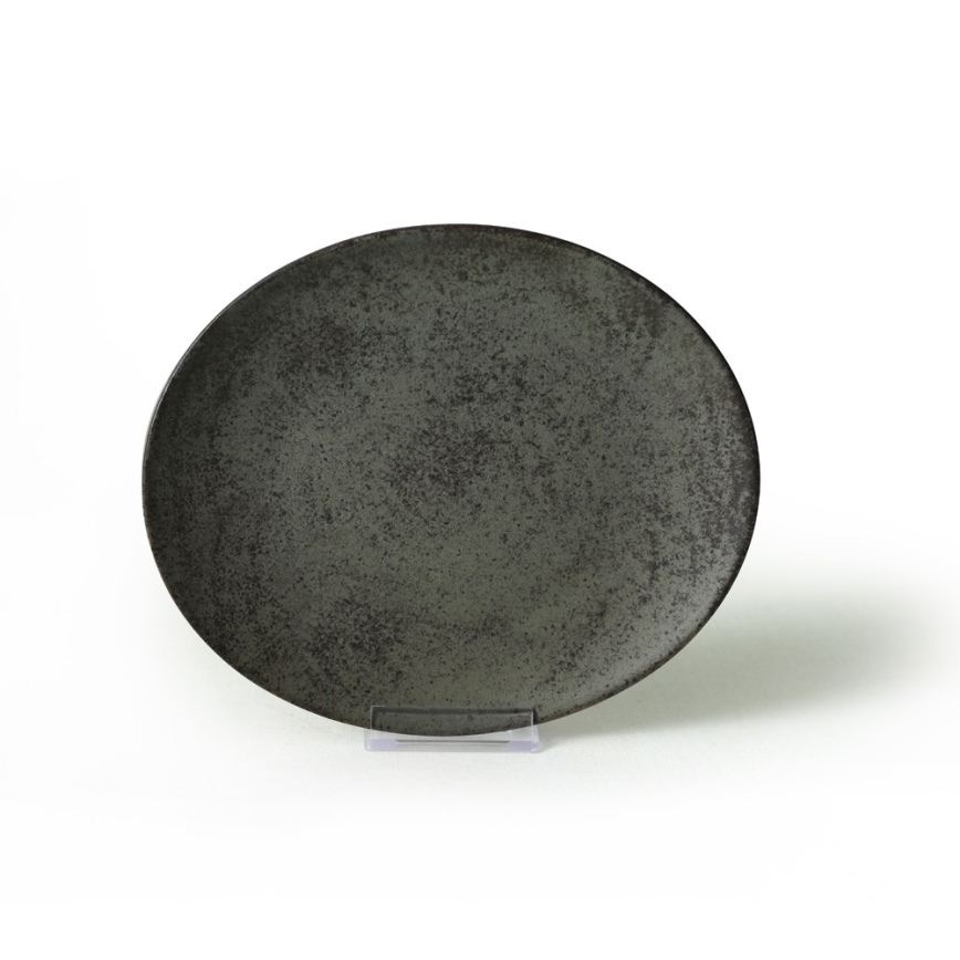 Set da tavola 18 pezzi antracite/verde in gres