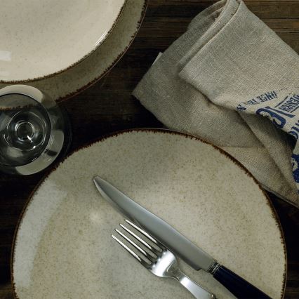 Set da tavola 18 pezzi beige/porcellana