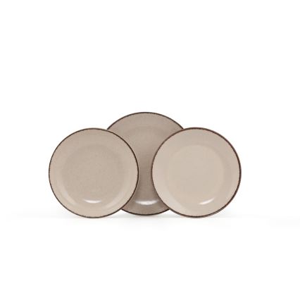 Set da tavola 18 pezzi beige/porcellana