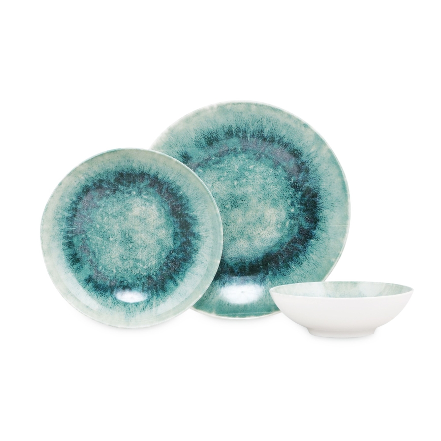 Set da tavola 18 pezzi blu in porcellana