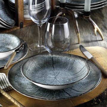 Set da tavola 18 pezzi blu/porcellana