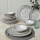 Set da tavola 18 pezzi grigio/ceramica