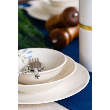 Set da tavola 18 pezzi in porcellana, bianco/blu/verde