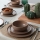Set da tavola 18 pezzi marrone/ceramica