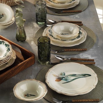 Set da tavola 18 pezzi multicolore/porcellana