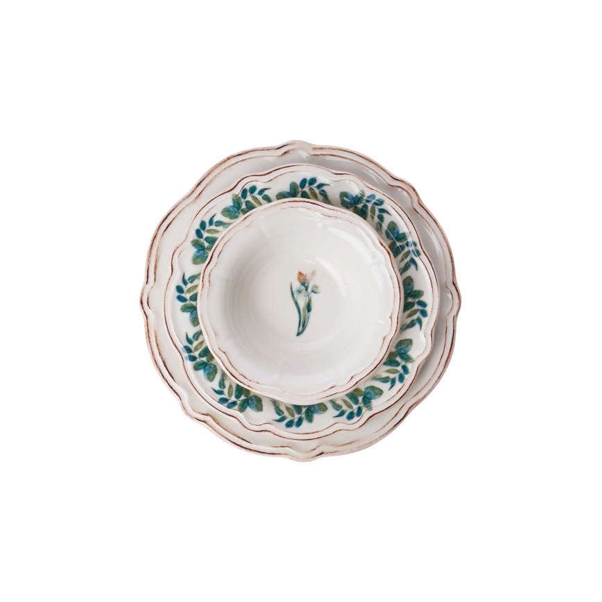 Set da tavola 18 pezzi multicolore/porcellana