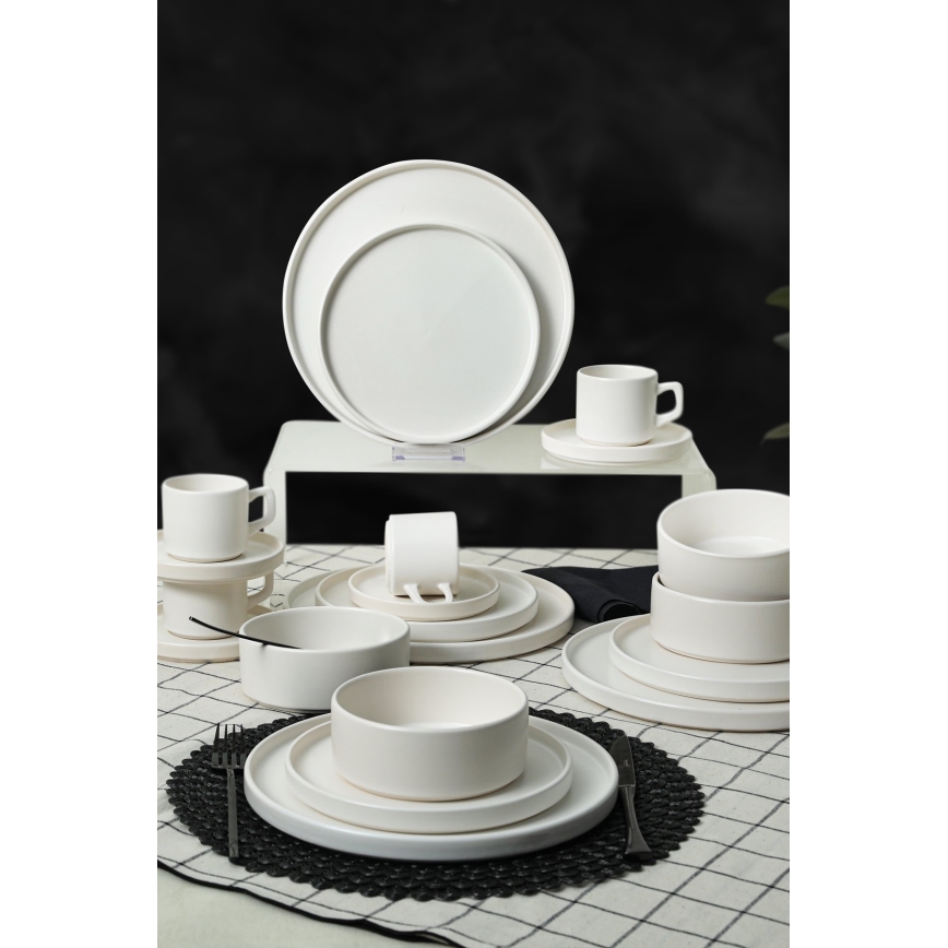 Set da tavola 20 pezzi bianco/ceramica