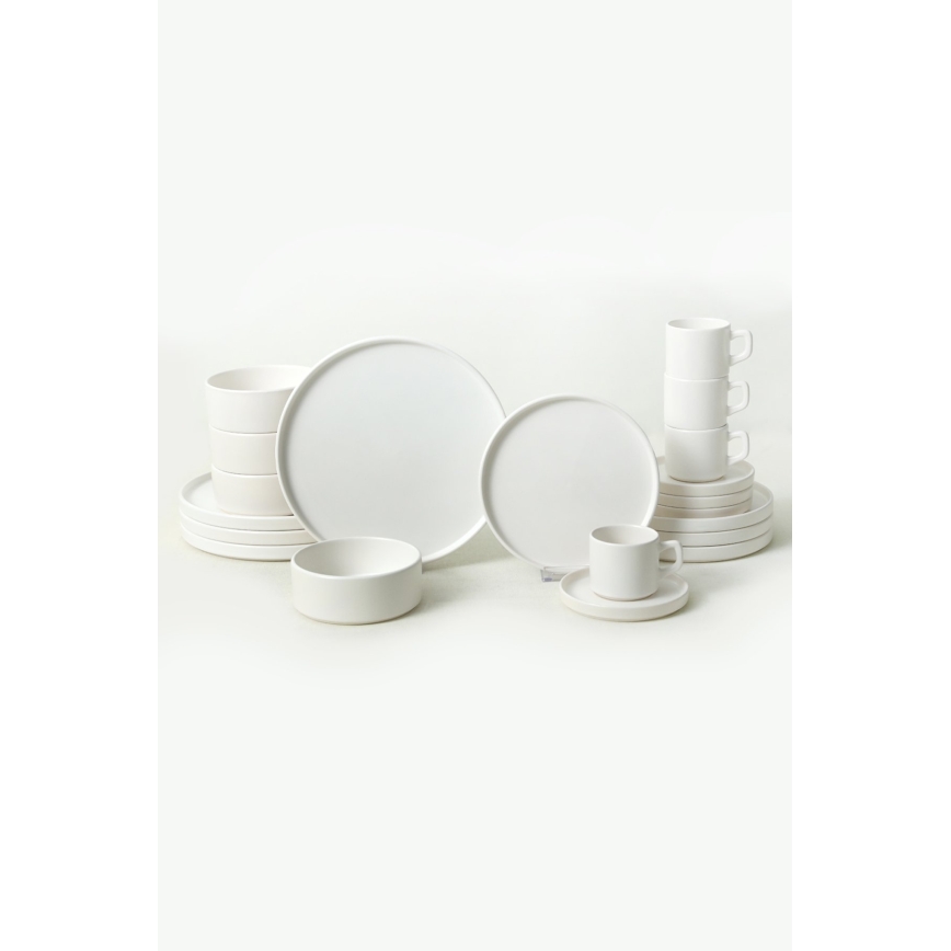 Set da tavola 20 pezzi bianco/ceramica