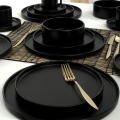 Set da tavola 20 pezzi, nero in grès