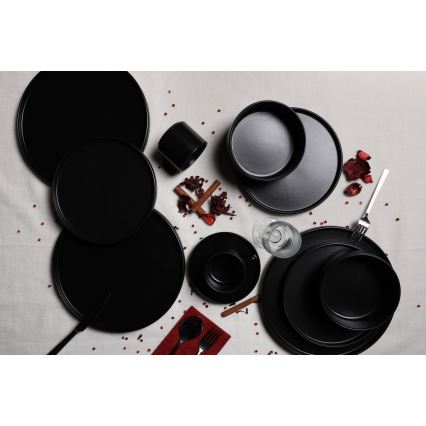 Set da tavola 20 pezzi, nero in grès