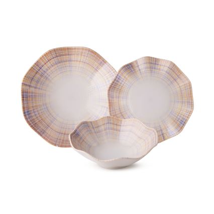 Set da tavola 24 pezzi, arancione in porcellana