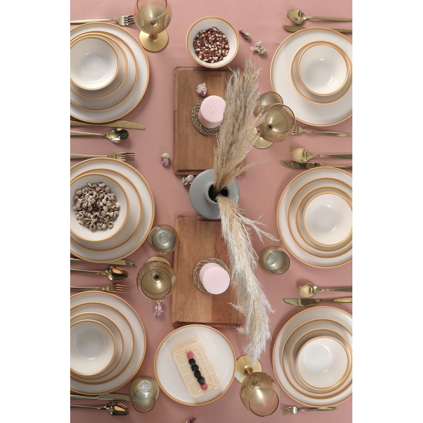 Set da tavola 24 pezzi beige/ceramica