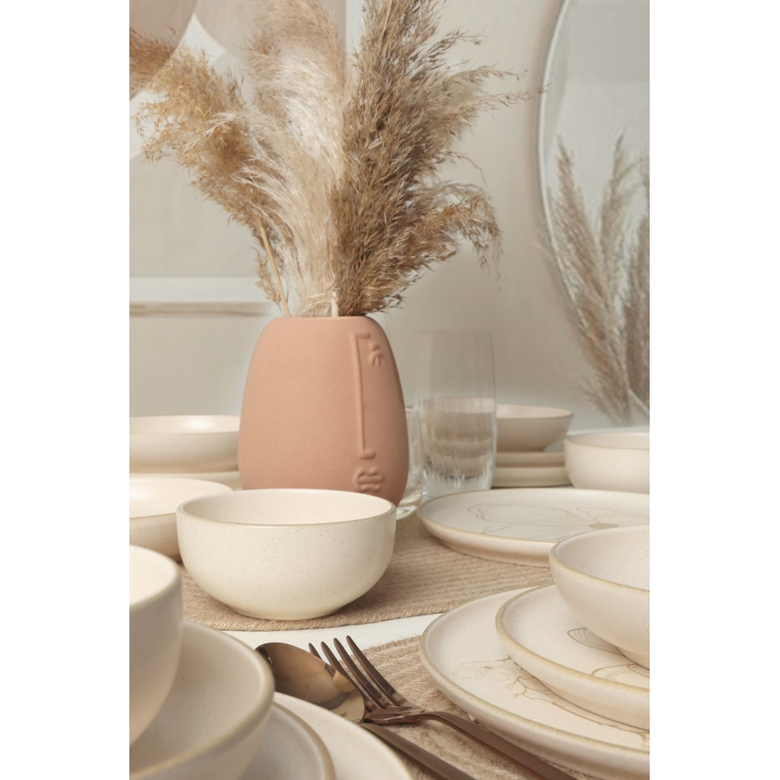 Set da tavola 24 pezzi beige/ceramica