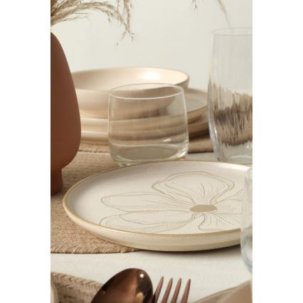 Set da tavola 24 pezzi beige/ceramica