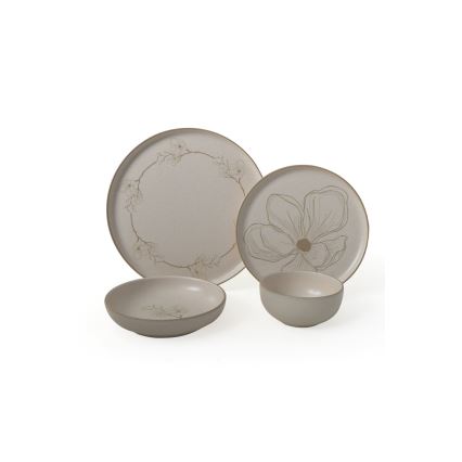 Set da tavola 24 pezzi beige/ceramica