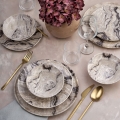 Set da tavola 24 pezzi beige in ceramica