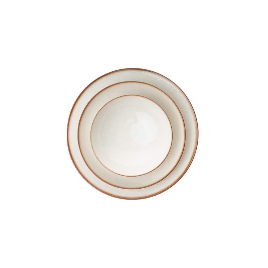 Set da tavola 24 pezzi beige in porcellana