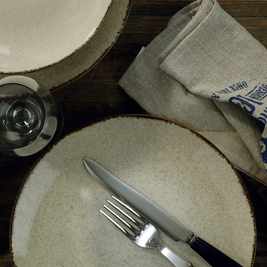 Set da tavola 24 pezzi beige/porcellana