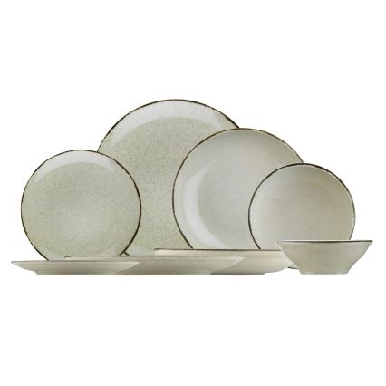 Set da tavola 24 pezzi beige/porcellana
