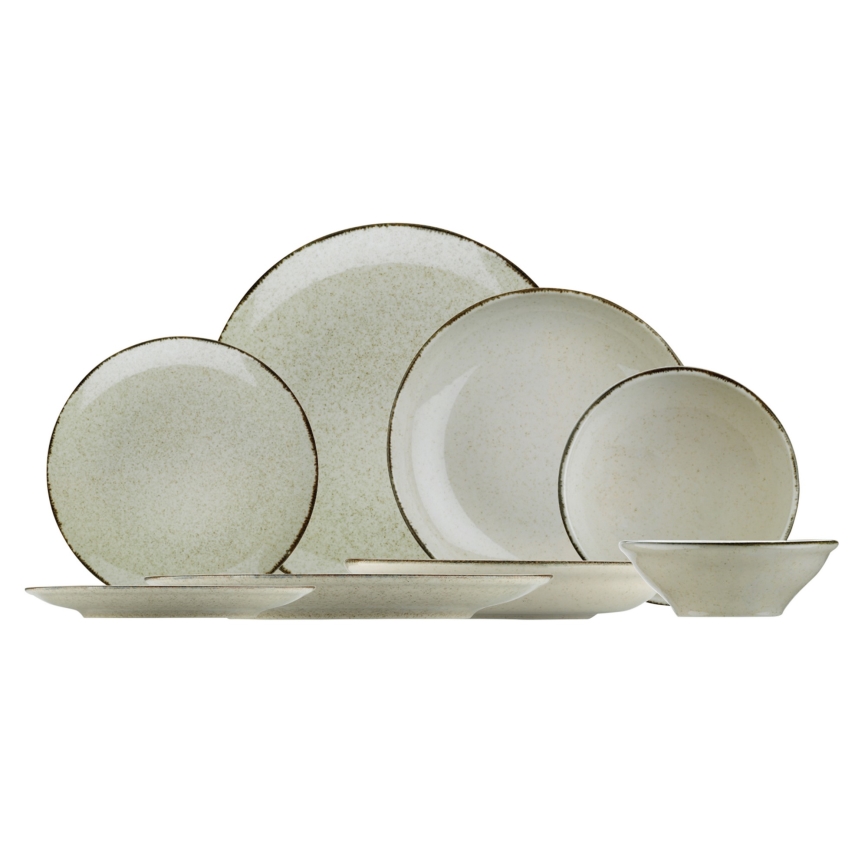 Set da tavola 24 pezzi beige/porcellana